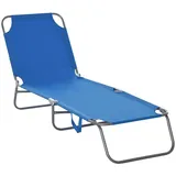 Outsunny - Sonnenliege - 187Lx55Wx24Hcm - Blau