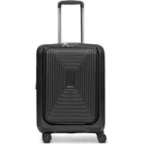 Redolz Redolz, Essentials 14 4 Rollen Kabinentrolley 55 cm Laptopfach mit Dehnfalte, Schwarz,