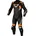perforierte 2-Teiler Motorrad schwarz-weiss-orange Größe 48 für Männer