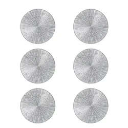 Platzset ZELLER PRESENT, silber, Ø:38cm, Platzsets, feierlichen Look