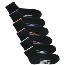 VENICE BEACH Kurzsocken 6-Paar Schwarz 35-38
