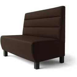 Meyer F | Gastrobank | B:H 200 x 120 cm | Braun | Horizontal Gestreift | Leder