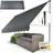 Juskys Klemmmarkise Kapstadt 400 x 120 cm Grau
