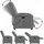 vidaXL Massagesessel Dunkelgrau Stoff 93 x 101 x 93 cm Grau mit Fernbedienung