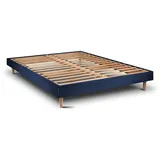 Lattenrost – Samtstoff – Bausatz zur Selbstmontage - 160x200 cm - Blau