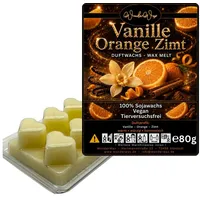 WonderWax Duftwachs WonderWax® Duftwachs 6 Herzen, (Spicy Vanille Orange Zimt), Duftrichtung: Spicy Vanille Orange Zimt