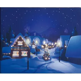 Hellum LED-Bild Dorf im Winter 520910