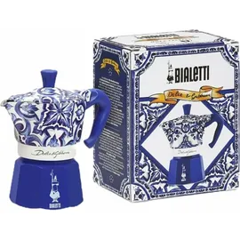 Bialetti 5356, Espressokocher, Weiss, Blau