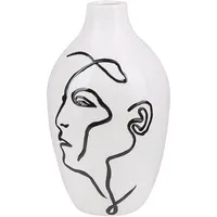 Beliani Blumenvase, Weiß,