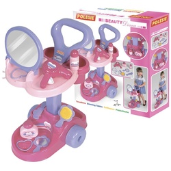 Polesie Kinder Friseursalon-Wagen, 36629 mit Spiegel, Kamm, Föhn, Parfum, Bürste