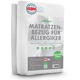 welldora ǀ Premium Milbenbezug Matratzen 200x200x28 ǀ Allergiker Matratzenschoner fachärztlich getestet ǀ Encasing mit Reissverschluss ǀ Allergiker Bettwäsche