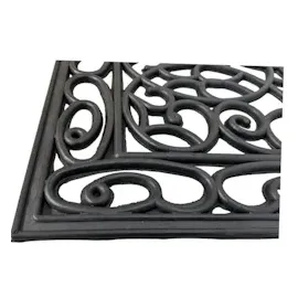 Jet-Line Fußmatte außen Relief Gummi Matte Eingang Fußmatte Grazana 40x60x0,8cm Ornament