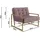 s-style möbel Loungesessel Tampa Samtstoff 0 x 0 x 0 cm Rosa