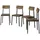 Vicco Esszimmerstuhl Fyrk, Schwarz/Eiche rustikal, 44 x 41 cm 4er Set