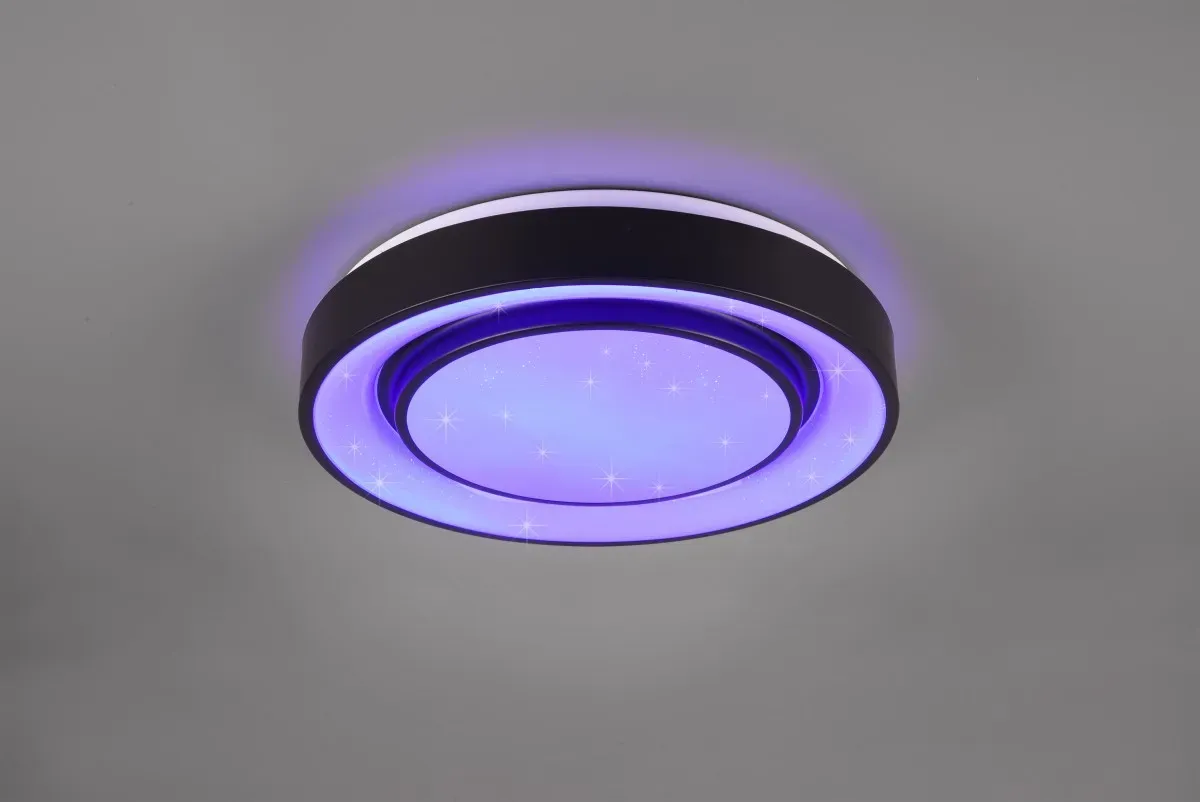 Trio R65041032 LED SMD intelligente Deckenleuchte Mona 1x20W | 3000 - 6000 Kelvin | 2400lm - RGB, Sterneneffekt, dimmbar, WiZ-Fernbedienung