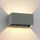 ledscom.de Wandleuchte CUBEL für außen, IP65, Up-/Downlight, grau matt, eckig, 2x G9 max. 10W