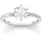 Thomas Sabo Ring mit weißem Stein im Brillantschliff Recyceltes 925 Sterling Silber Zirkonia, Größe 54, TR2474-051-14-54