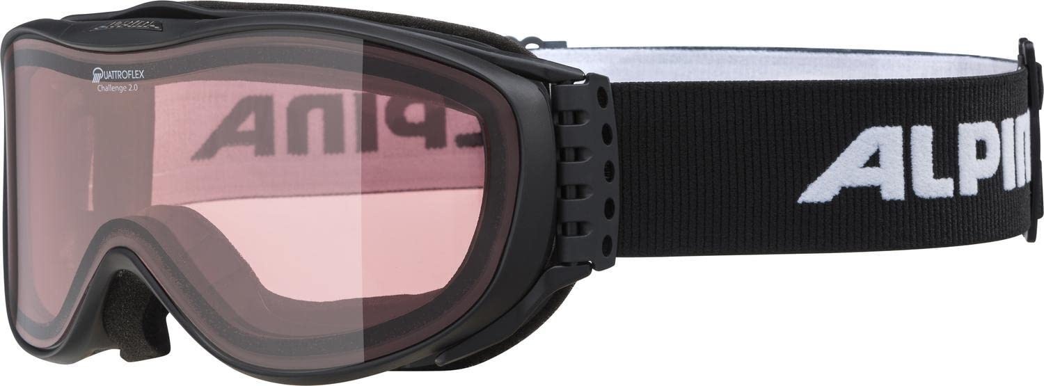 Alpina Sports Skibrille Challenge 2.0 Q S1 Kunststoff/Polycarbonat Schwarz 100% UV-Schutz, A7092 0 36