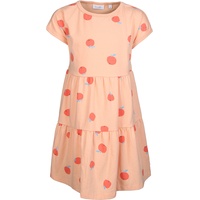 Sanetta - Kurzarm-Kleid Apple Ela Aop in sunny peach, Gr.116,
