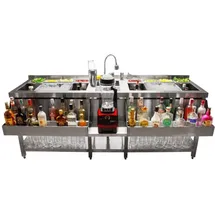 MONSTER SHOP Cocktailstation Cocktail Theke Cocktail Bar Doppel Cocktailbar Cocktailtheke Bartheke Cocktail-station Edelstahl