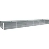 vidaXL Garten-Hochbeet verzinkter Stahl rechteckig 480 x 80 x 45 cm Grau  