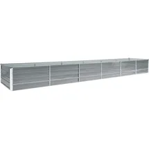 vidaXL Garten-Hochbeet verzinkter Stahl rechteckig 480 x 80 x 45 cm Grau  