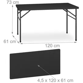 Relaxdays Bierzeltgarnitur klappbar, schwarz