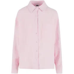 Klassische Bluse URBAN CLASSICS "Urban Classics Ladies Oversized Musselin Blouse", Damen, Gr. 4XL, blushedrose, 100% Baumwolle, Blusen