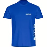 multifanshop Kinder T-Shirt - Magdeburg - Brust & Seite - Druck weiß - Kind
