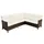vidaXL Polyrattan Lounge-Set mit Auflagen 4-tlg. braun 43095