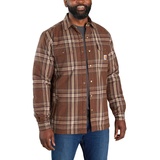 CARHARTT Hemdjacke Carhartt FLANNEL SHERPA LINED SHIRT JAC 105430 (1-St) braun L