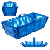 Kadax Erntekorb faltbar aus Kunststoff 40 x 18 x 11,5 cm blau