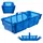 Kadax Erntekorb faltbar aus Kunststoff 40 x 18 x 11,5 cm blau