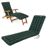 HAVE A SEAT Living - Auflage für Deckchair 190x50 cm - Bequeme Liegestuhl Auflage, 8 cm Dick - Waschbar bis 95°C, Orthopädisch, Wetterfest - Made in Germany (190x50 cm, Moosgrün)