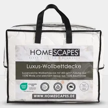 Homescapes Schafwolldecke 200 x 200 cm