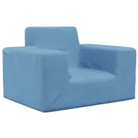 vidaXL Kindersofa Blau Weich Plüsch