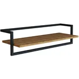 [en.casa] Wandgarderobe Evje 80x30x20cm Holzfarben/Schwarz [en.casa]