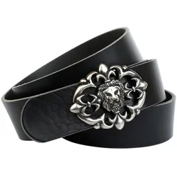 Ledergürtel ANTHONI CROWN, Damen, Gr. 95, schwarz, Leder, modisch, Gürtel, mit auffälliger Fashion-Schließe