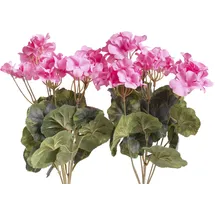 Botanic-Haus Kunstblume BOTANIC-HAUS "Geranienbusch", pink, B:22cm H:37cm T:22cm Ø:22cm, Kunststoff, Kunstpflanzen