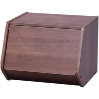 Iris Ohyama Regal AufbewahrungsBoxen aus Holz 1 Klapptür Braun
