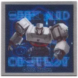 Hasbro © Transformers Megatron Seek and destroy - Aufnäher, Bügelbild, Aufbügler, Applikationen, Patches, Flicken, zum aufbügeln, Größe: 4,7 x 5,5 cm