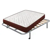 Cama express Matratze Viscosoft Ergos + Lattenrost Hades mit 4 quadratischen Füßen, Medida : 140 x 200 cm
