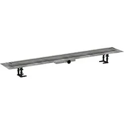hansgrohe RainDrain Compact Komplettset Duschrinne 56173000 für flache Installation, befliesbar, 1200 mm, chrom