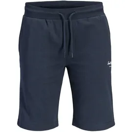 JACK & JONES "JPSTGORDON ARCHIVE SWEAT SHORTS MID SN", Herren, Gr. S, N-Gr, grau (sky captain), Web, Obermaterial: 80% Baumwolle, 20% Polyester, unifarben, regular fit, Hosen, mit Kordelzug