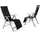 VCM Gartenliege 59 x 74 x 113 cm schwarz 2 St.