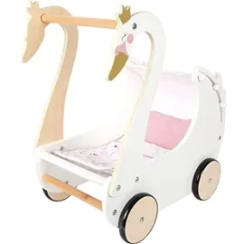 Small Foot Company Puppenwagen Schwan mehrfarbig Weiß
