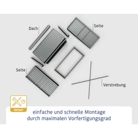 EcoStar Kaminholzregal Trend-V Typ 1 anthrazitgrau