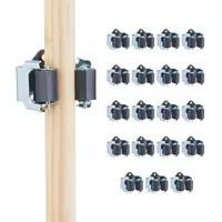 Relaxdays Gerätehalter 20er Set Eisen/Polyresin schwarz/silber