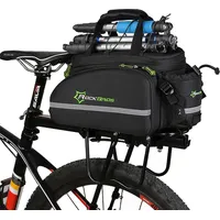 ROCKBROS Fahrrad Hinter Gepäckträgertasche Kameratasche Schwarz ca,35L mit Regenschutz