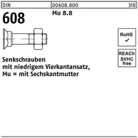 Industrial Quality Supplies DIN 608 Senkkopfschraube M12x35 Stahl 8.8